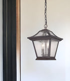 Matte Black Birdhouse Shape Outdoor Hanging Light - Homeroots