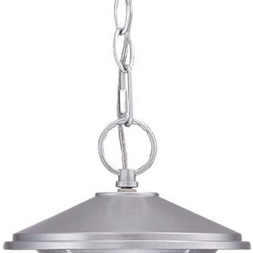 Brushed Silver Round White Glass Hanging Light - Homeroots - Flyclothing LLC
