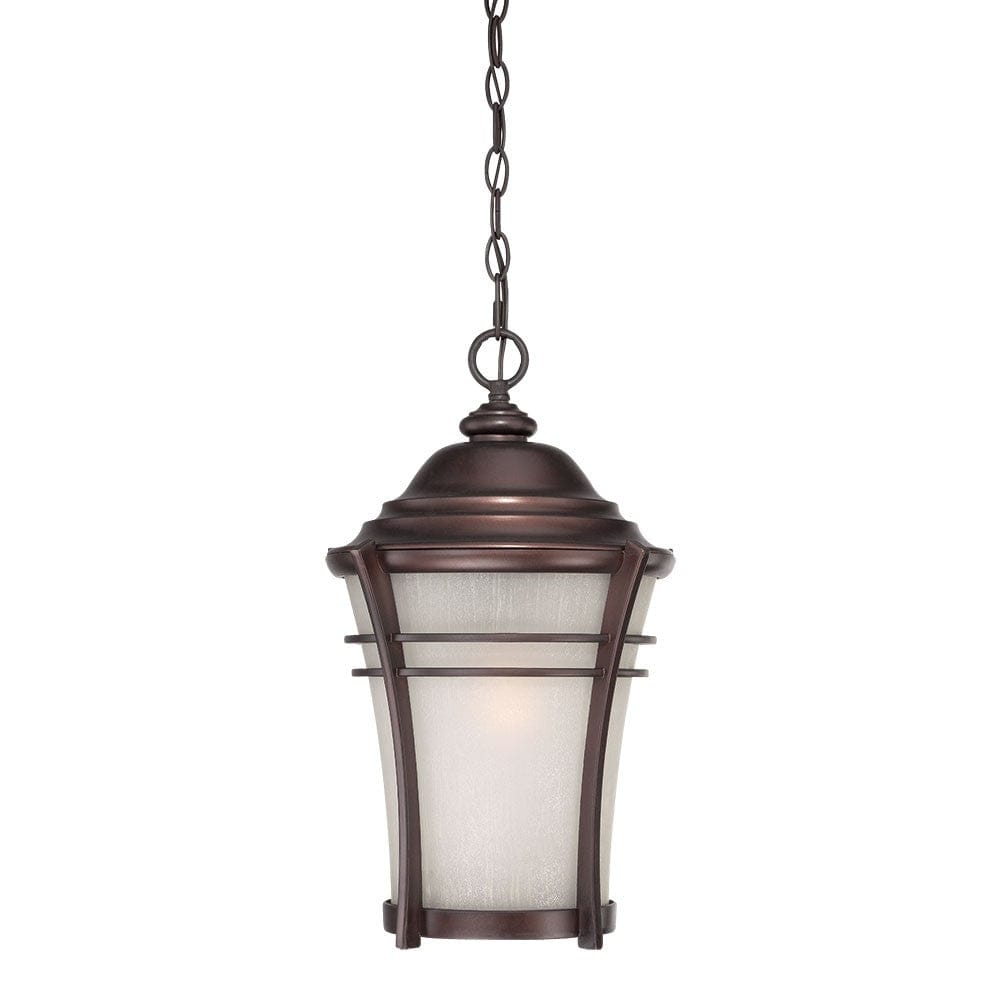 Frosted Glass Bronze Lantern Hanging Light - Homeroots