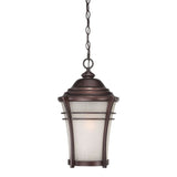 Frosted Glass Bronze Lantern Hanging Light - Homeroots