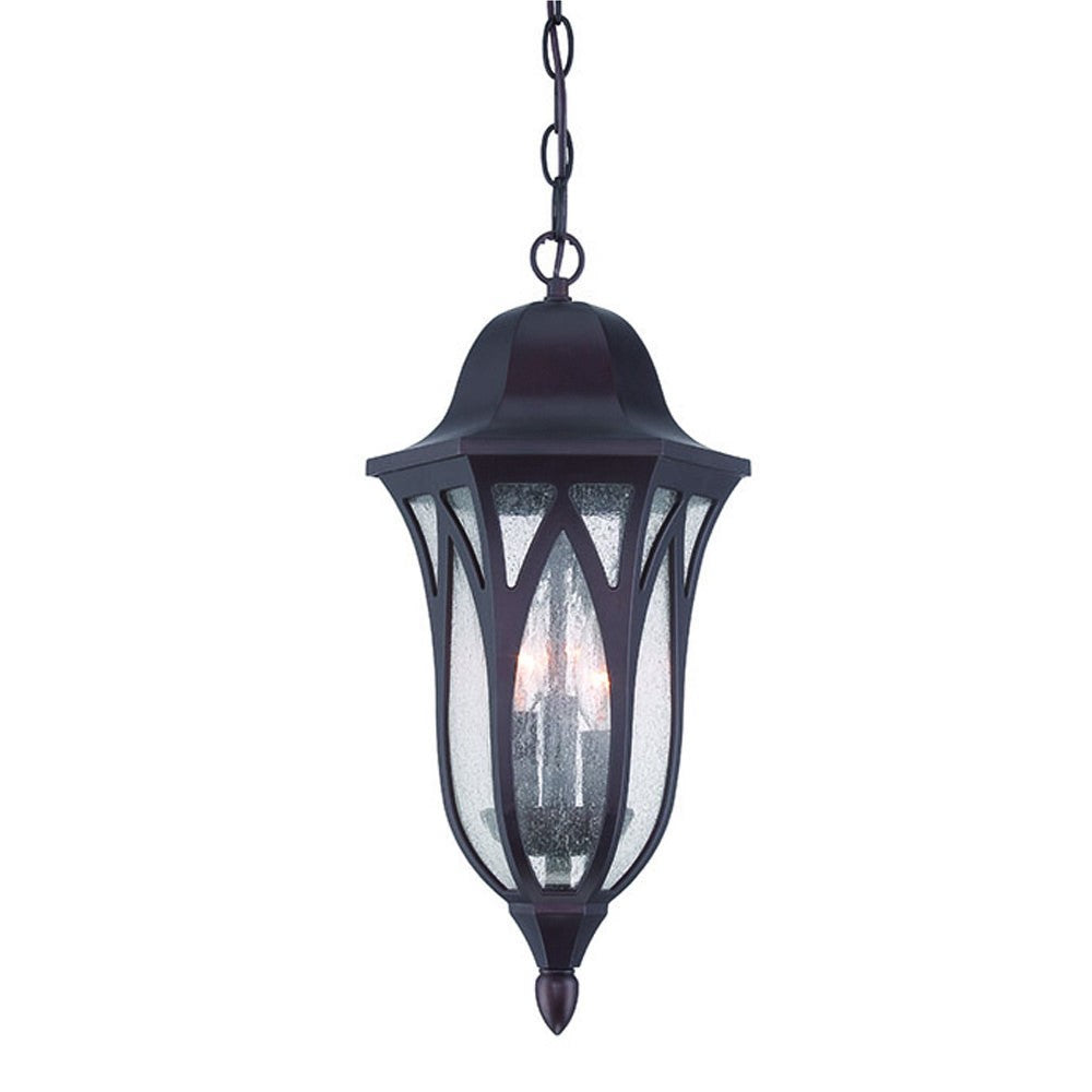 Matte Black Geometric Glass Hanging Light - Homeroots