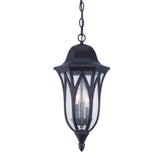 Matte Black Geometric Glass Hanging Light - Homeroots