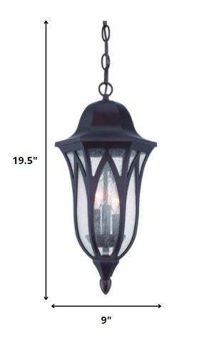 Matte Black Geometric Glass Hanging Light - Homeroots - Flyclothing LLC