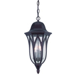 Matte Black Geometric Glass Hanging Light - Homeroots