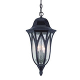 Antique Bronze Geometric Glass Hanging Light - Homeroots