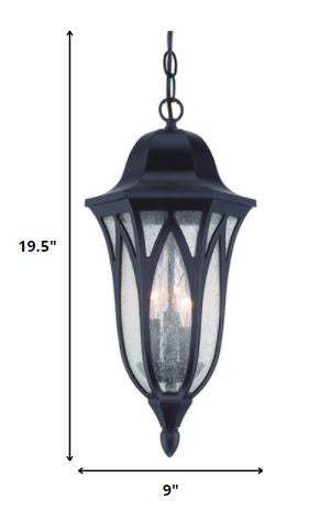 Antique Bronze Geometric Glass Hanging Light - Homeroots - Flyclothing LLC