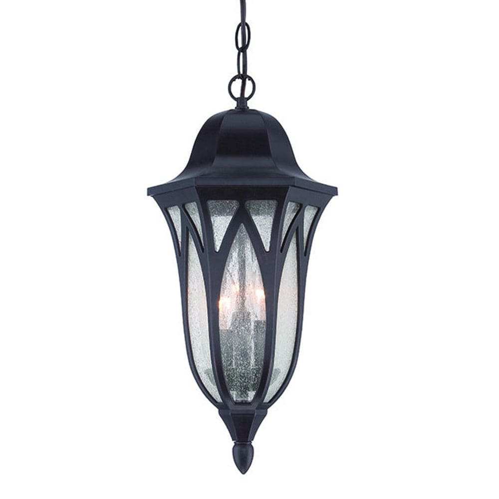 Antique Bronze Geometric Glass Hanging Light - Homeroots - Flyclothing LLC