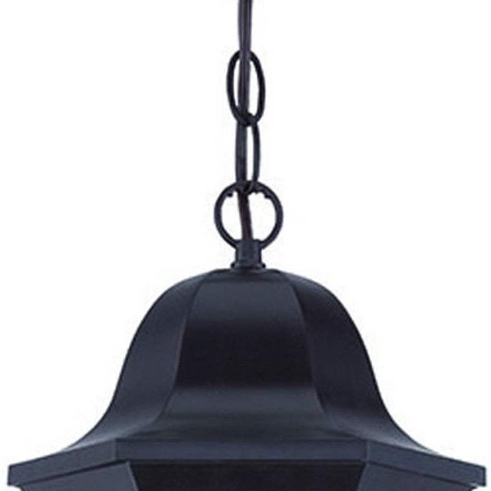 Antique Bronze Geometric Glass Hanging Light - Homeroots - Flyclothing LLC