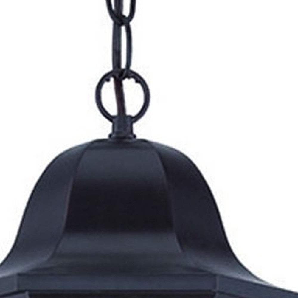 Antique Bronze Geometric Glass Hanging Light - Homeroots - Flyclothing LLC