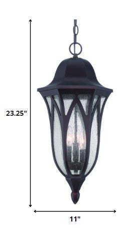 XL Matte Black Geometric Glass Hanging Light - Homeroots - Flyclothing LLC