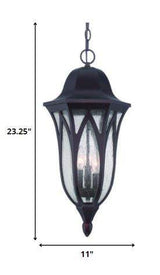 XL Matte Black Geometric Glass Hanging Light - Homeroots - Flyclothing LLC