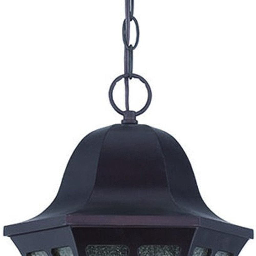 XL Matte Black Geometric Glass Hanging Light - Homeroots - Flyclothing LLC