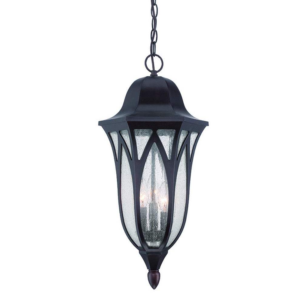 XL Antique Bronze Geometric Glass Hanging Light - Homeroots - Flyclothing LLC