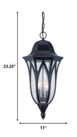 XL Antique Bronze Geometric Glass Hanging Light - Homeroots - Flyclothing LLC