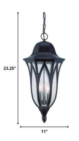 XL Antique Bronze Geometric Glass Hanging Light - Homeroots - Flyclothing LLC