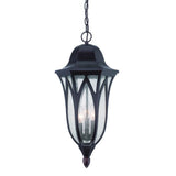 XL Antique Bronze Geometric Glass Hanging Light - Homeroots