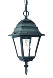 Matte Black Beveled Glass Outdoor Hanging Light - Homeroots