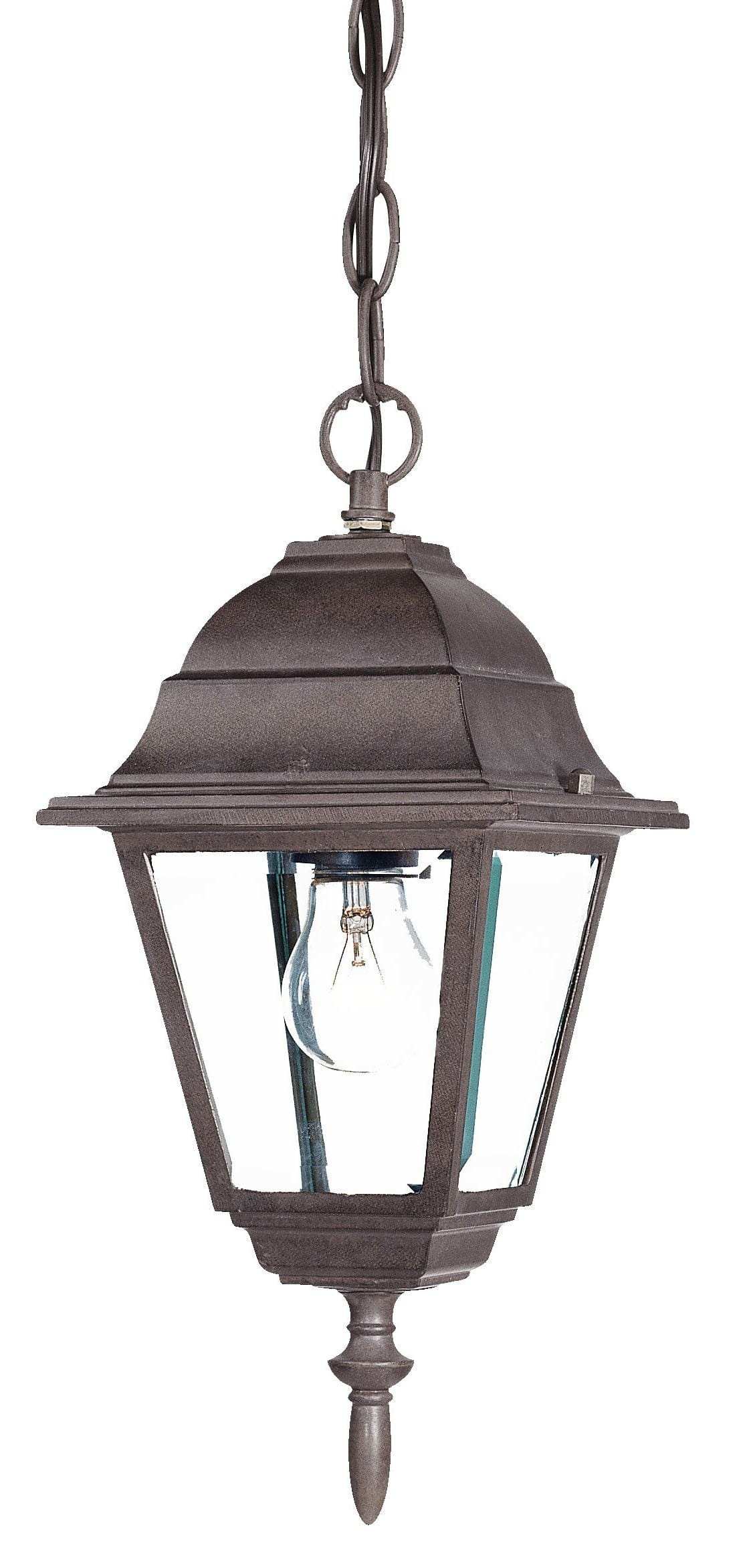 Antique Brown Beveled Glass Outdoor Hanging Light - Homeroots - Flyclothing LLC
