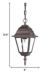 Antique Brown Beveled Glass Outdoor Hanging Light - Homeroots - Flyclothing LLC