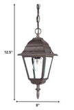 Antique Brown Beveled Glass Outdoor Hanging Light - Homeroots - Flyclothing LLC
