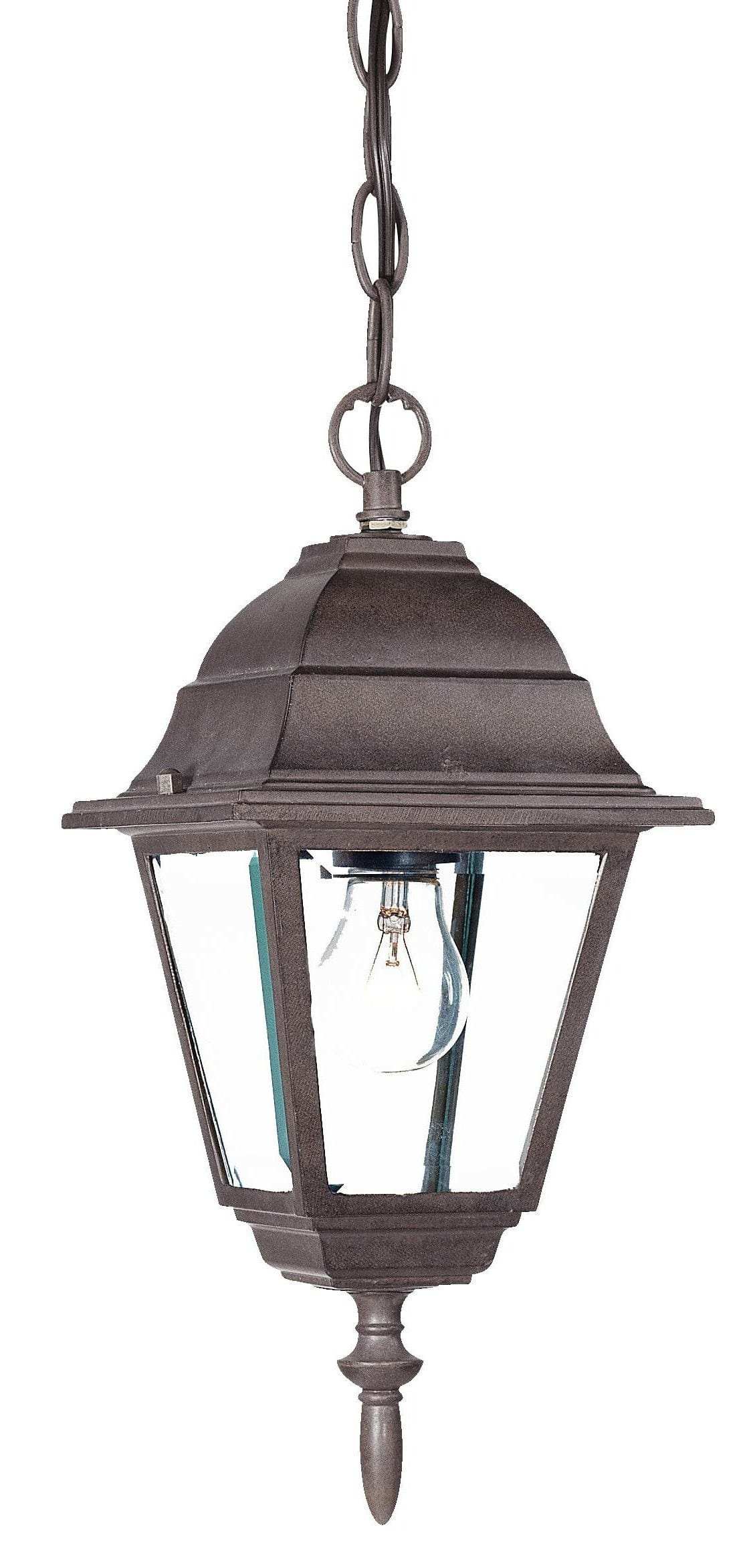 Antique Brown Beveled Glass Outdoor Hanging Light - Homeroots - Flyclothing LLC