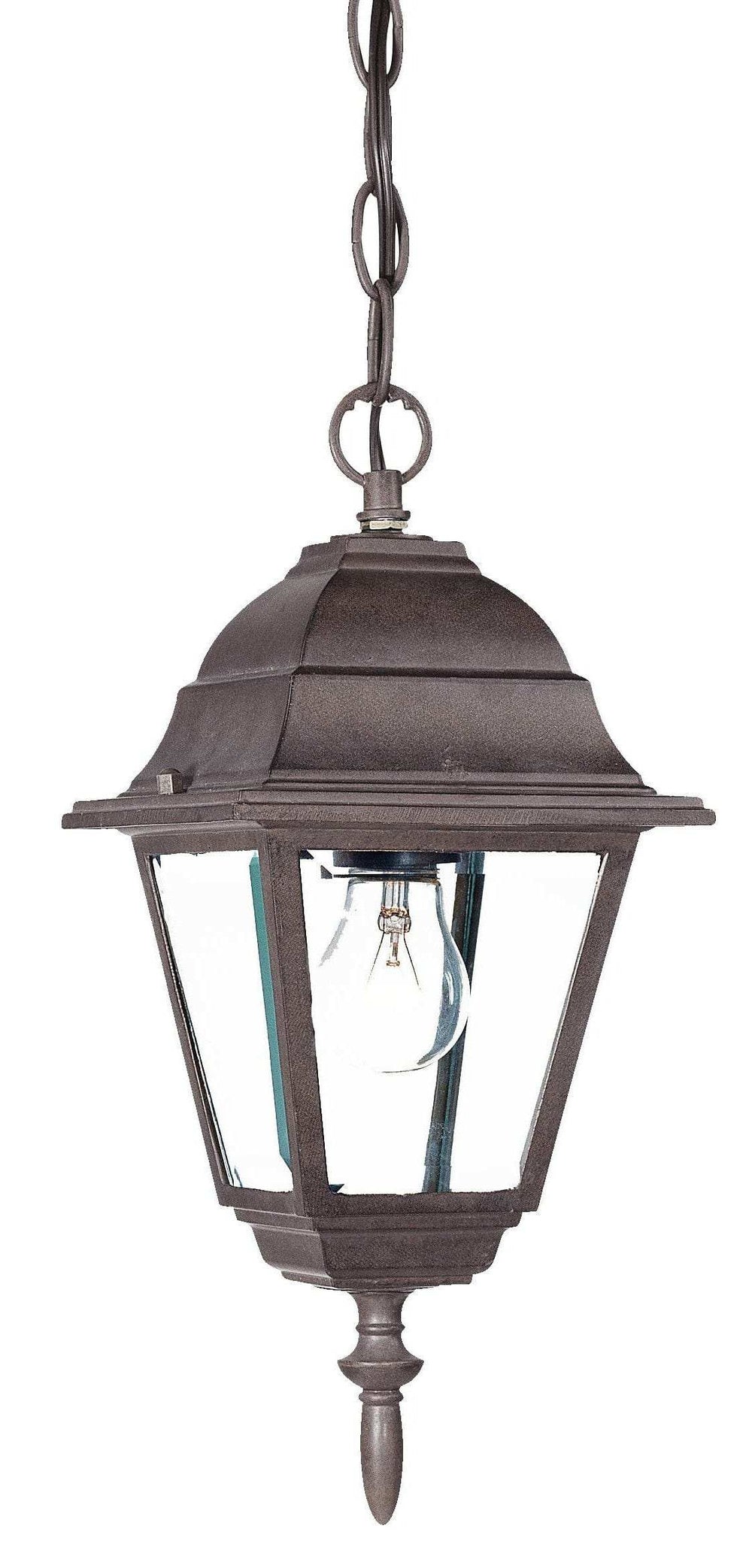 Antique Brown Beveled Glass Outdoor Hanging Light - Homeroots - Flyclothing LLC