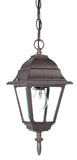 Antique Brown Beveled Glass Outdoor Hanging Light - Homeroots