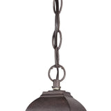 Antique Brown Beveled Glass Outdoor Hanging Light - Homeroots