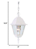 Distressed White Beveled Glass Outdoor Hanging Light - Homeroots - Flyclothing LLC