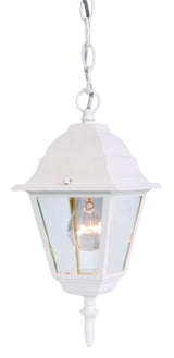 Distressed White Beveled Glass Outdoor Hanging Light - Homeroots - Flyclothing LLC