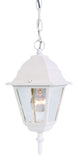 Distressed White Beveled Glass Outdoor Hanging Light - Homeroots