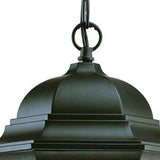 Three Light Matte Black Wide Lantern Hanging Light - Homeroots - Flyclothing LLC
