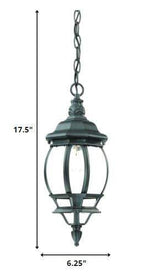 Matte Black Glass Globe Hanging Light - Homeroots - Flyclothing LLC