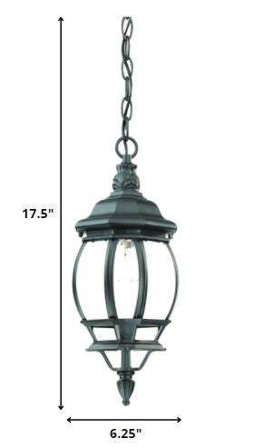 Matte Black Glass Globe Hanging Light - Homeroots - Flyclothing LLC