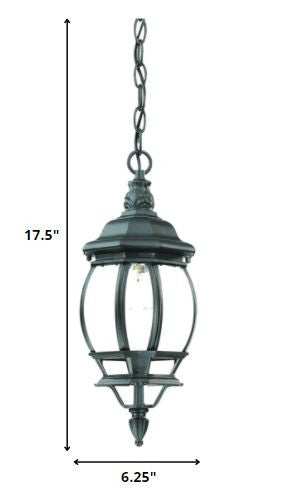 Matte Black Glass Globe Hanging Light - Homeroots - Flyclothing LLC