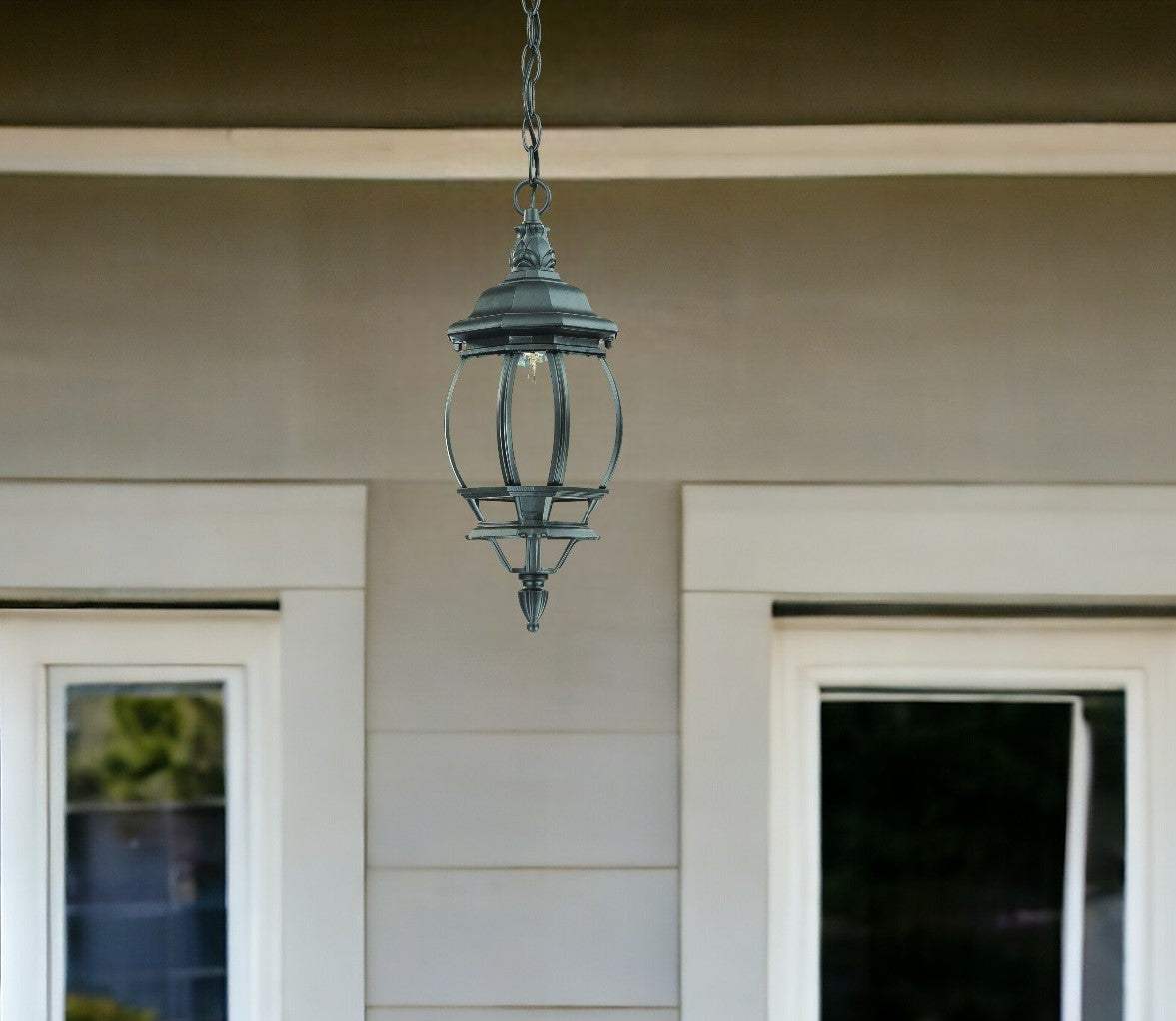 Matte Black Glass Globe Hanging Light - Homeroots - Flyclothing LLC