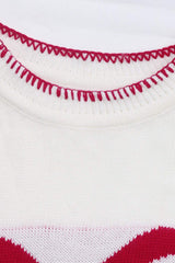 Bow Round Neck Drop Shoulder Sweater - Trendsi - Flyclothing LLC