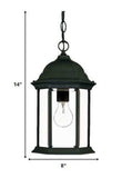Matte Black Glass Lantern Hanging Light - Homeroots - Flyclothing LLC