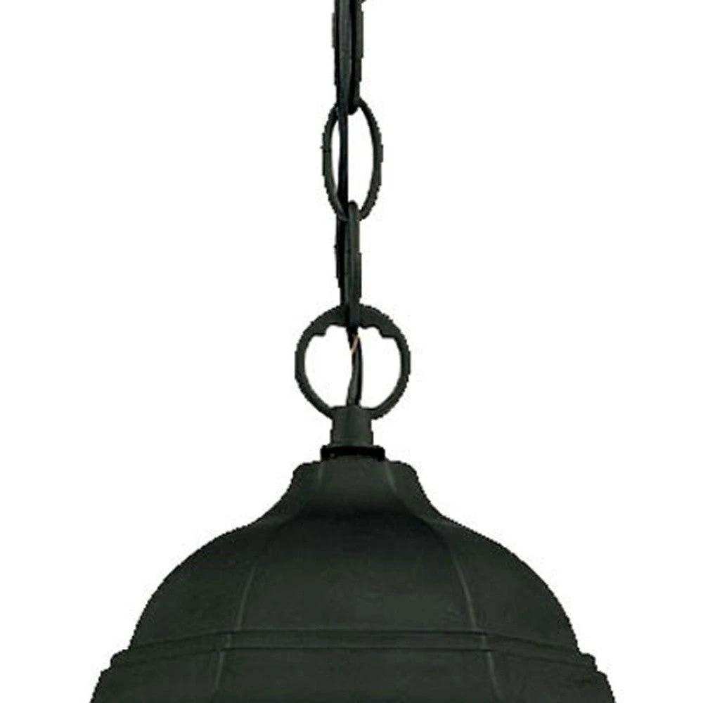 Matte Black Glass Lantern Hanging Light - Homeroots - Flyclothing LLC