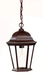 Dark Brown Domed Glass Lantern Hanging Light - Homeroots
