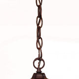Dark Brown Domed Glass Lantern Hanging Light - Homeroots - Flyclothing LLC