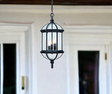 Three Light Matte Black Eastern Lantern Hanging Light - Homeroots