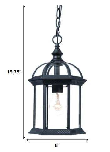 Matte Black Cage Hanging Light - Homeroots - Flyclothing LLC