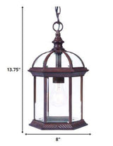 Dark Brown Cage Hanging Light - Homeroots - Flyclothing LLC
