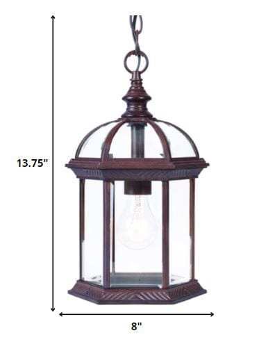 Dark Brown Cage Hanging Light - Homeroots - Flyclothing LLC