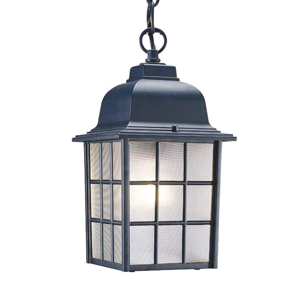 Matte Black Window Pane Lantern Hanging Light - Homeroots - Flyclothing LLC