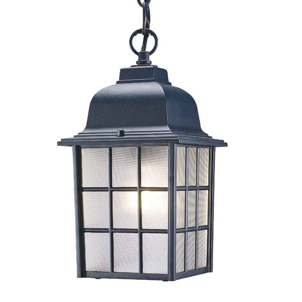 Matte Black Window Pane Lantern Hanging Light - Homeroots - Flyclothing LLC