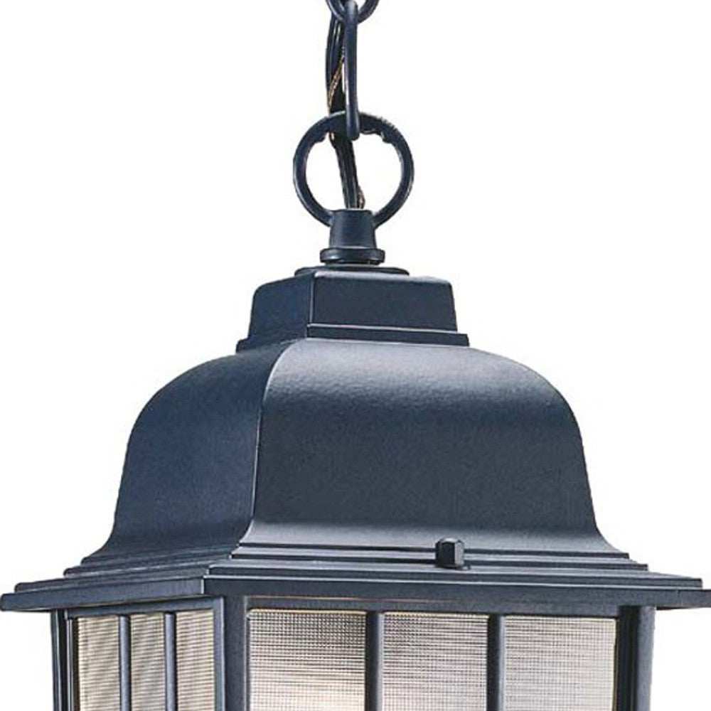Matte Black Window Pane Lantern Hanging Light - Homeroots - Flyclothing LLC