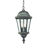 Two Light Antique Black Carousel Lantern Hanging Light - Homeroots