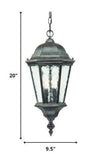 Two Light Antique Black Carousel Lantern Hanging Light - Homeroots - Flyclothing LLC
